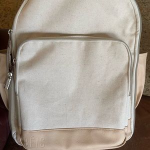 BEIS BEIGE CANVAS BACKPACK